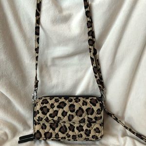 Vera Bradley Leopard Wristlet/Crossbody
